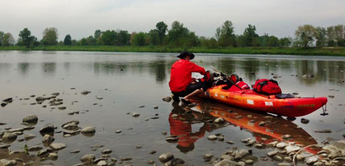 discesa fiume po kayak primo giorno